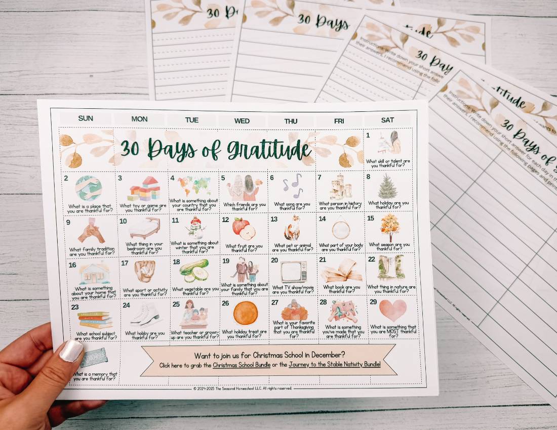 30 Days of Gratitude Free Printable (Updated for November 2025) - The ...